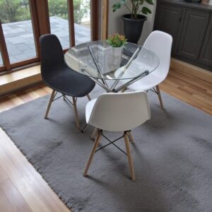 Modern Round Glass Dining Table Set (3–4 Seater)