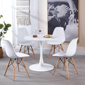 4-Seater White Eames Dining Set