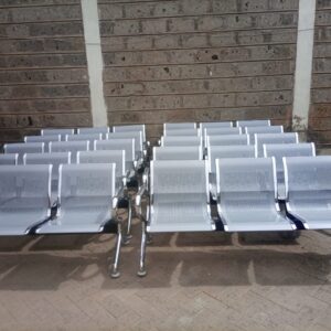 3 Link Padded Steel Reception Bench